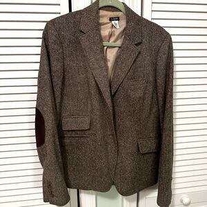 J Crew Brown Schoolboy Wool Blazer